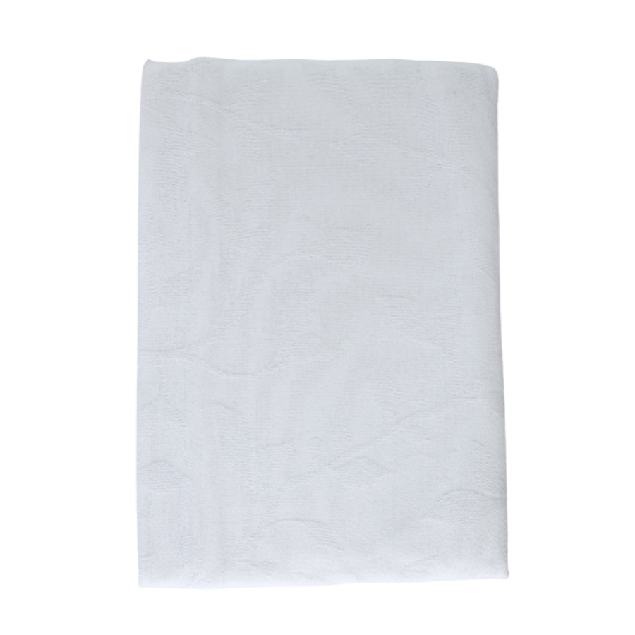 Dug i Jacquard METTE (140x320cm) Hvid