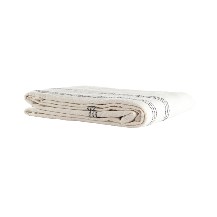 Dug m. Brune Striber i Beige (140x270cm)
