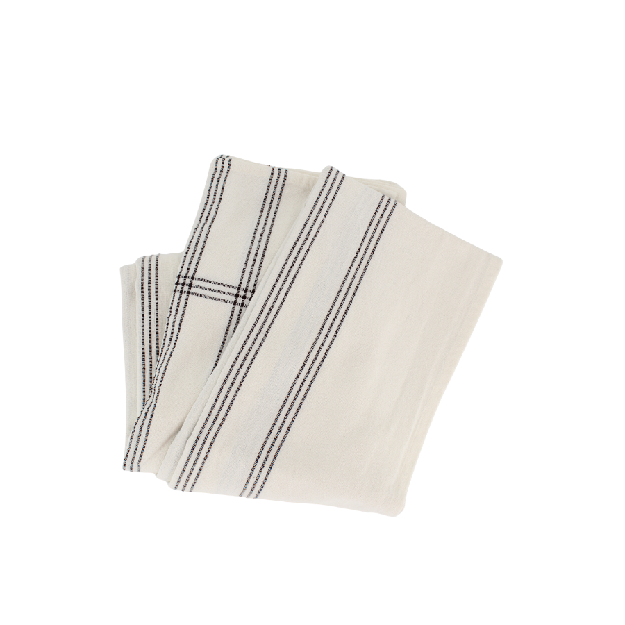 Dug m. Brune Striber i Beige (140x270cm)