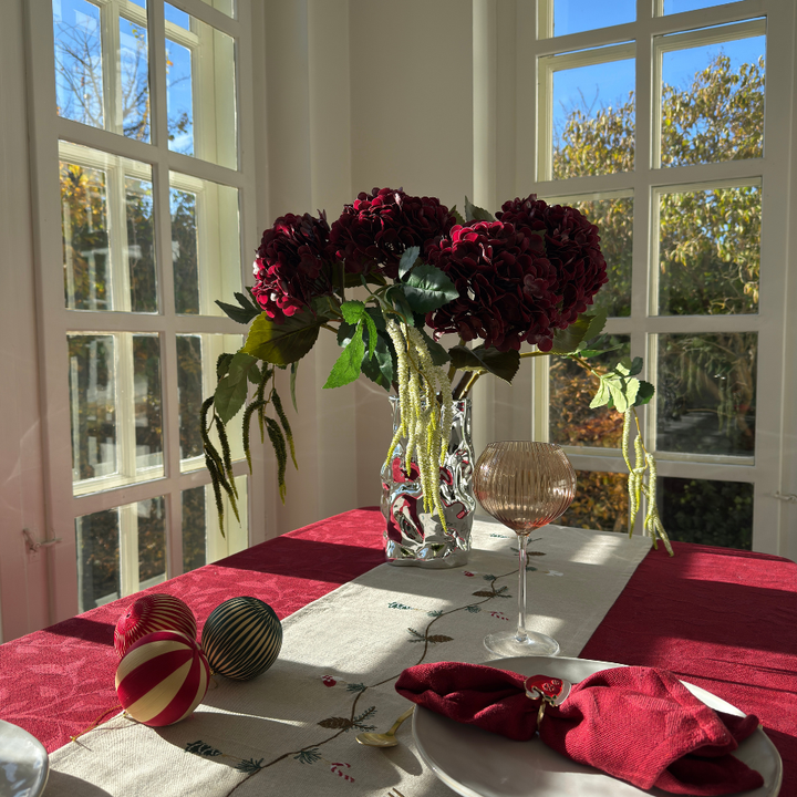 Evighedsbuket Rød Hortensia