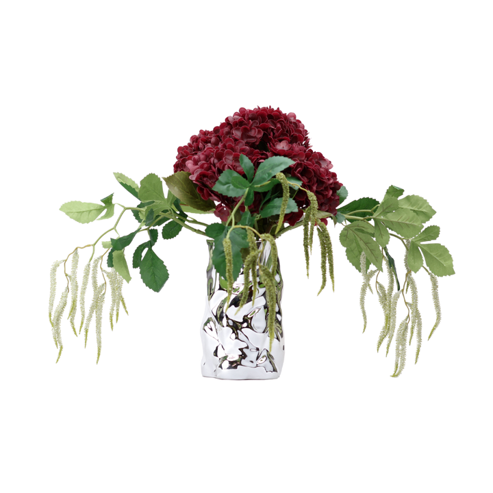 Evighedsbuket Rød Hortensia