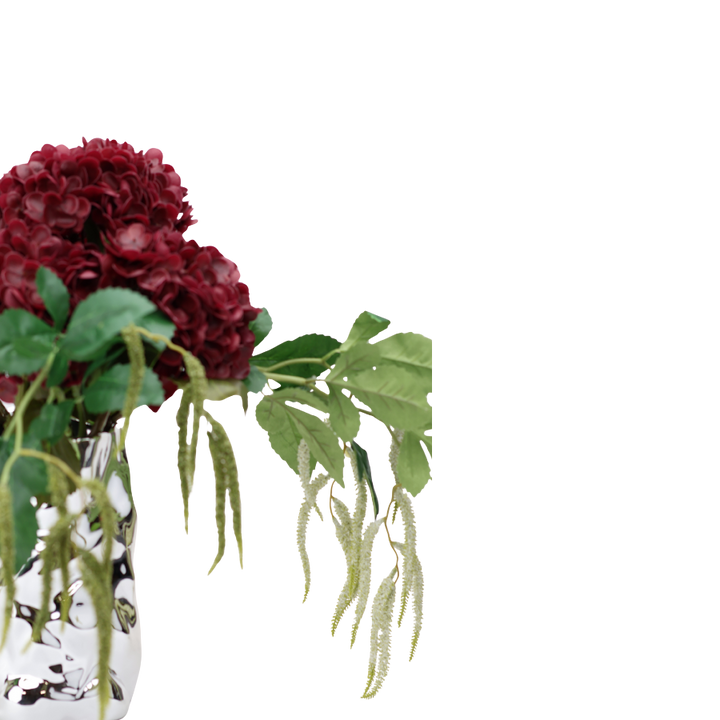 Evighedsbuket Rød Hortensia