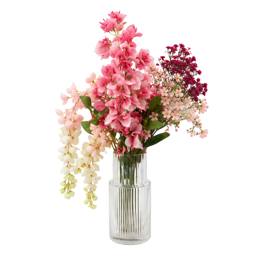 Evighedsbuket Sommerbuket i Pink (H97cm)