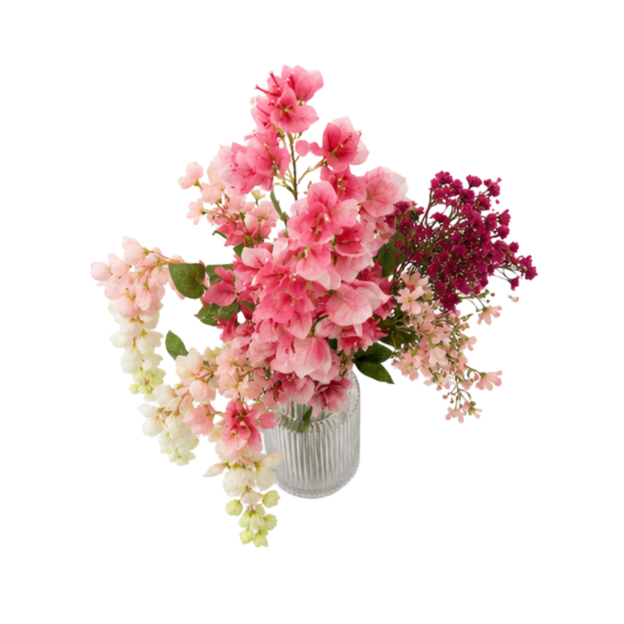 Evighedsbuket Sommerbuket i Pink (H97cm)