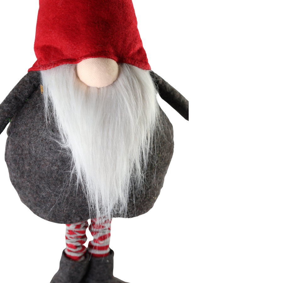 Filt Nisse m. Teleskop Ben Rød/Grå