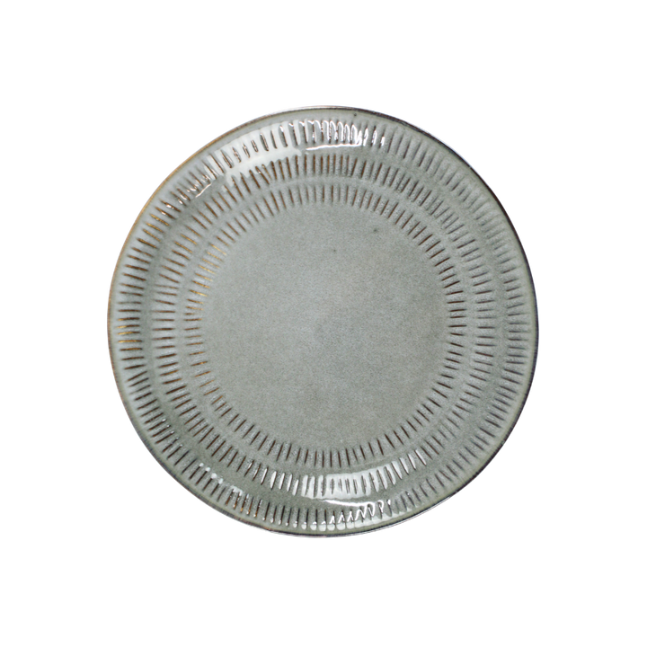 6 stk. Keramik Frokosttallerkener BIRGIT i Grøn (Ø20,5cm)