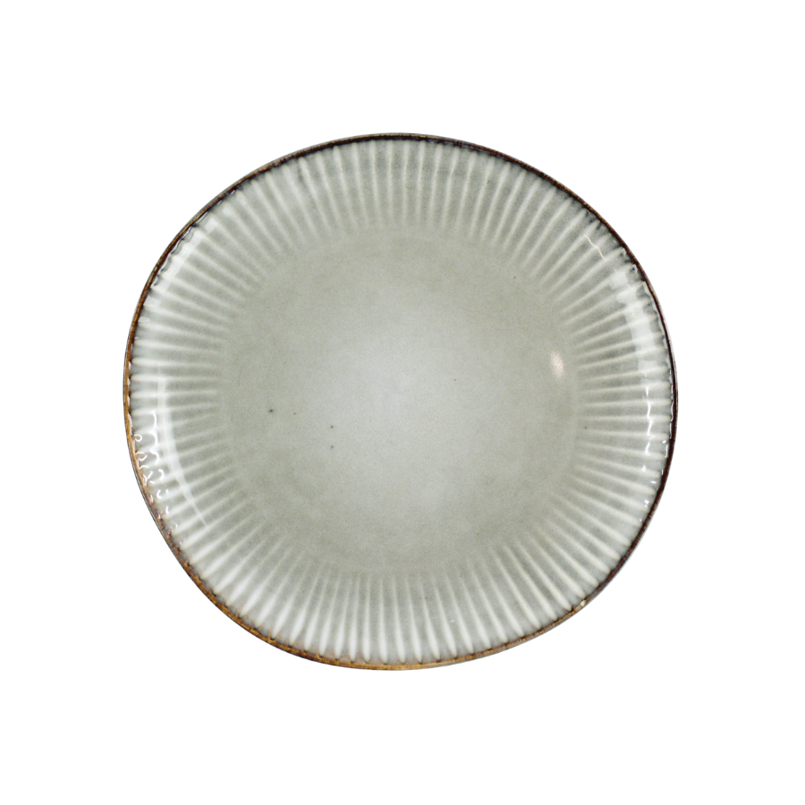 6 stk. Keramik Frokosttallerkener BRUCE i Grå (Ø21,5cm)