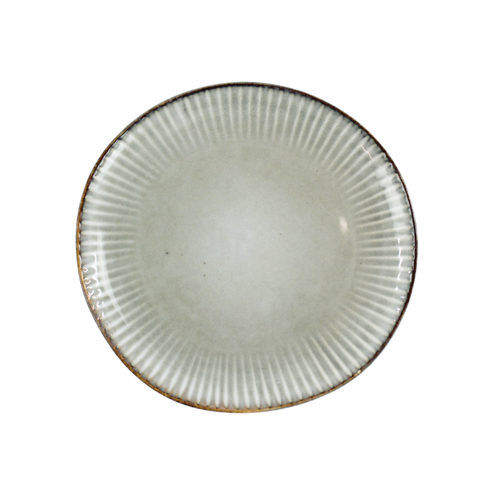 6 stk. Keramik Frokosttallerkener BRUCE i Grå (Ø21,5cm)