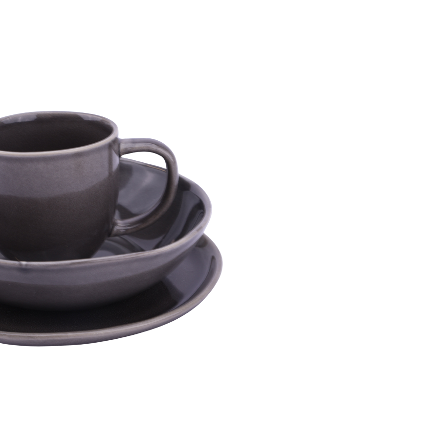 6 stk. Frokosttallerkener DAR i Grå (Ø26,5cm)