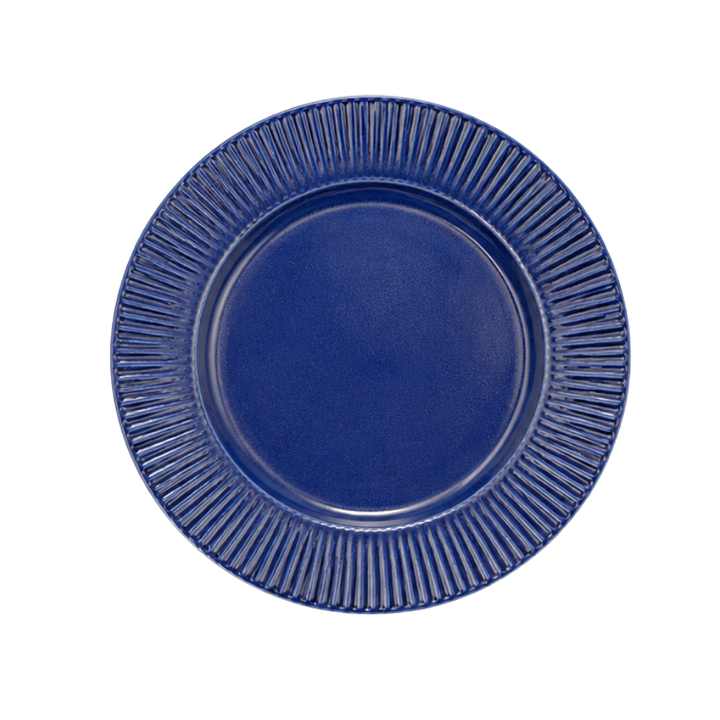 6 stk. Aida Frokosttallerkener Stentøj Groovy i Blå (Ø21cm)