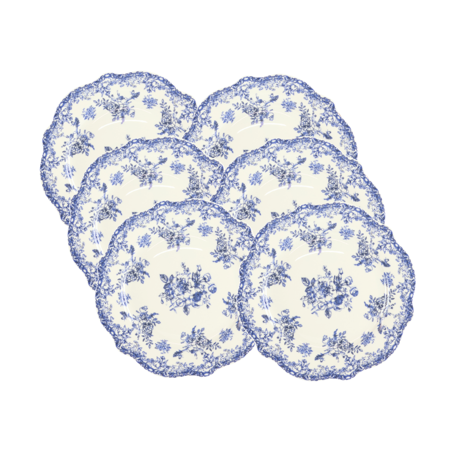 6 stk. Frokosttallerkener DINNA i Blå (Ø19,3x1,7 cm)