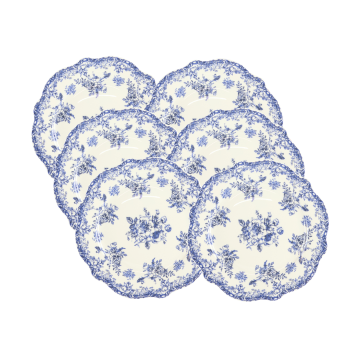 6 stk. Frokosttallerkener DINNA i Blå (Ø19,3x1,7 cm)
