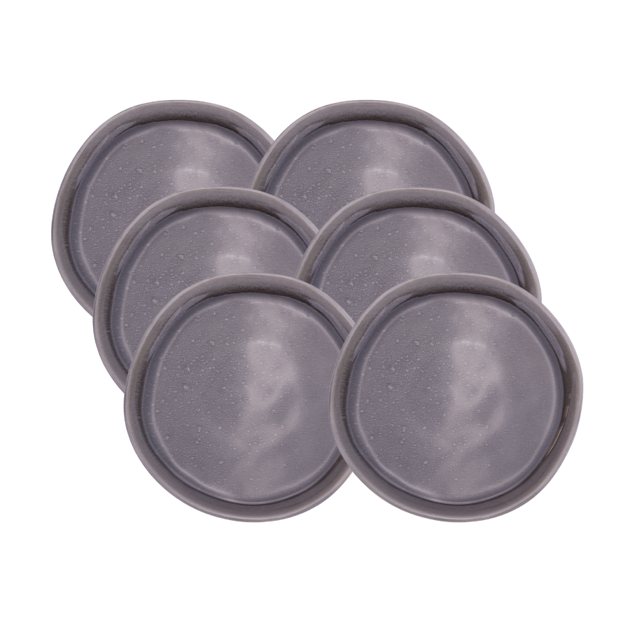 6 stk. Frokosttallerkener DAR i Grå (Ø26,5cm)