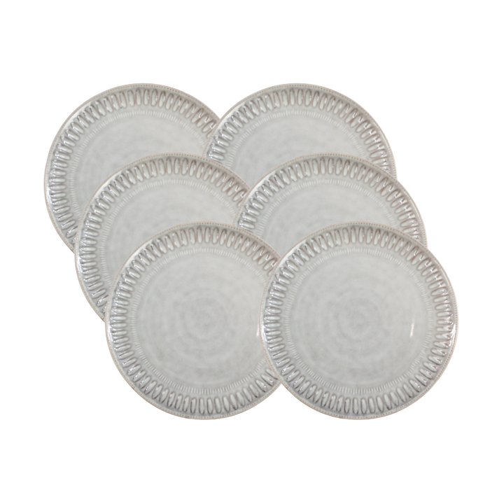 6 stk. Frokosttallerkener BRIANNA i Hvid (Ø20,5cm)