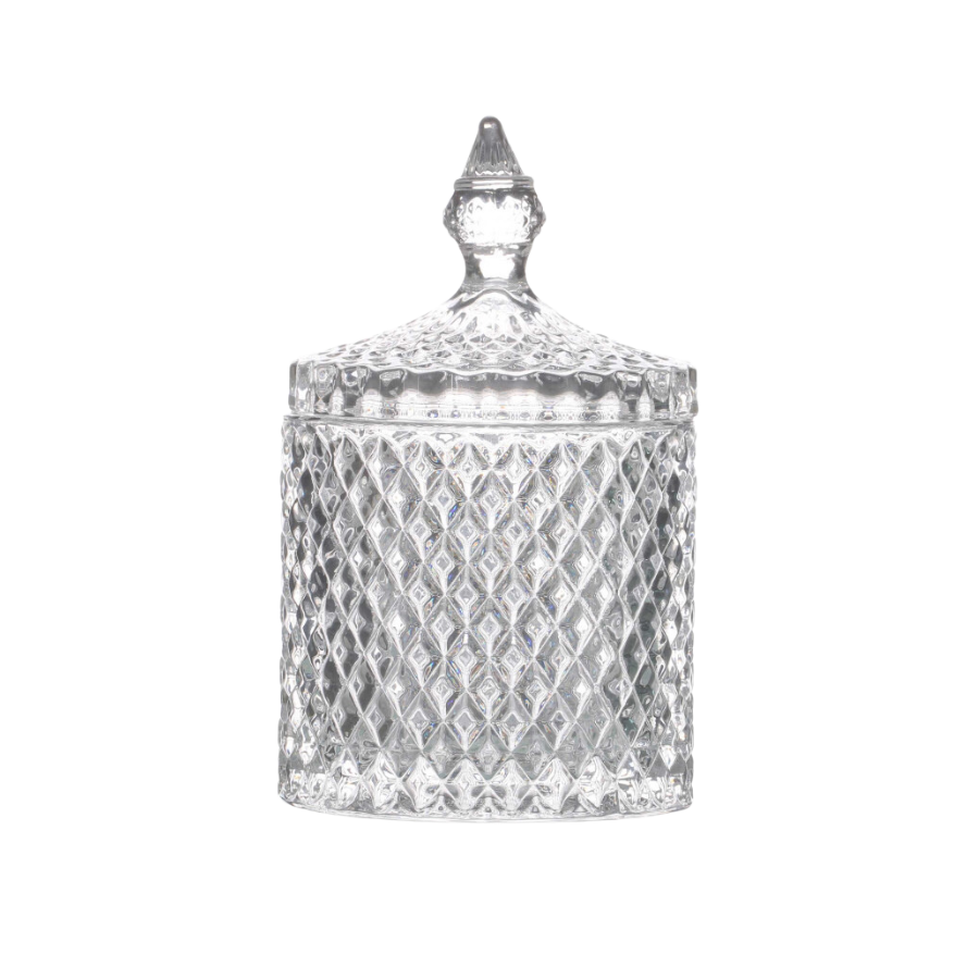 Bonbonniere GAIL i Klar Glas (Ø8,5x13,8cm)