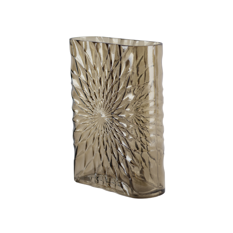 Glas Vase ANJELA  (19x7x25cm) Macchaito