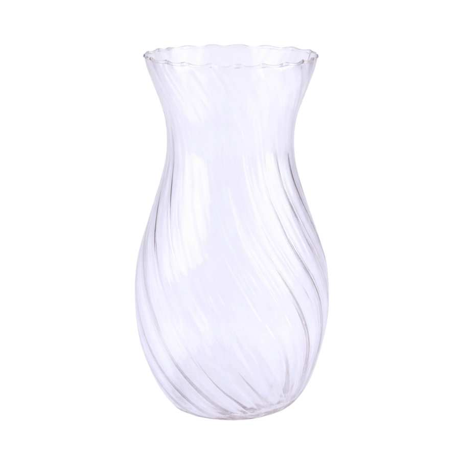 Glas Vase EBRU (H23 cm) Transperant