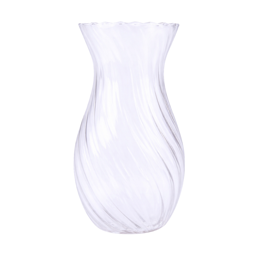 Glas Vase EBRU (H23 cm) Transperant