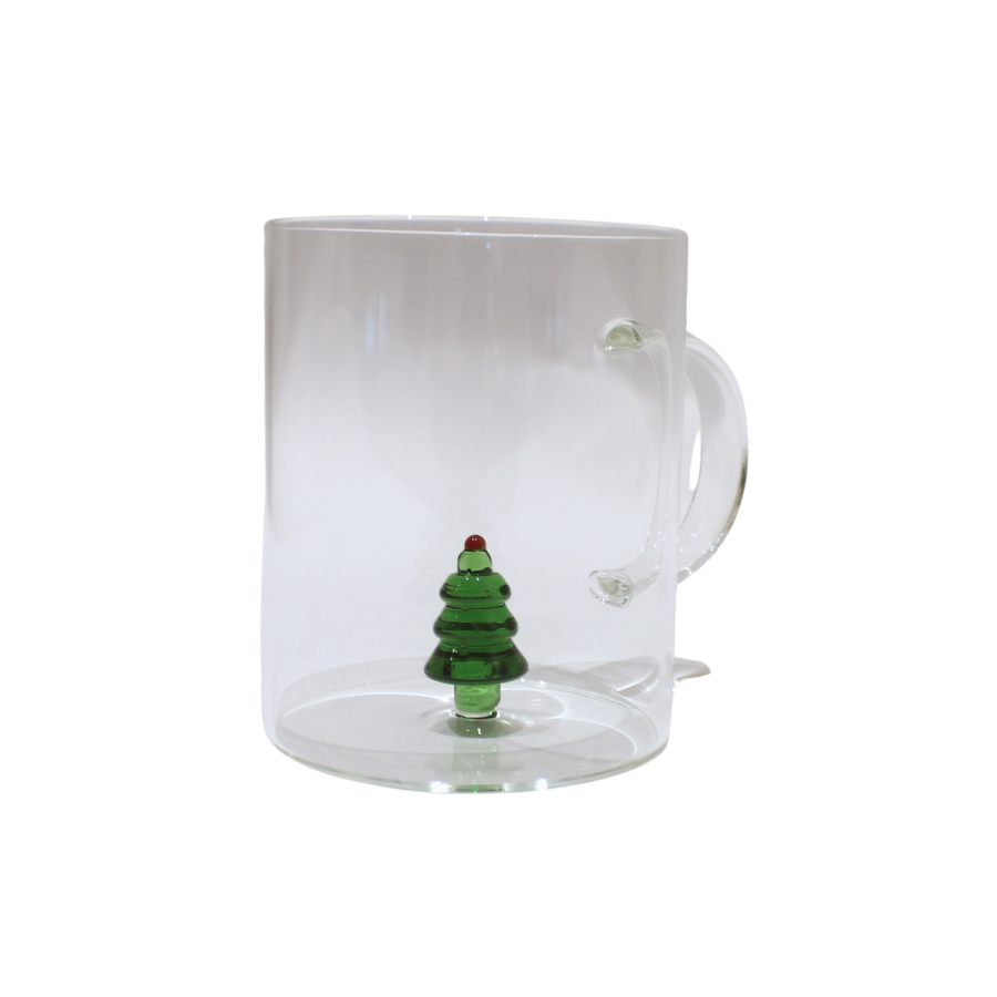 Glas med Juletræs Figur (450ml)