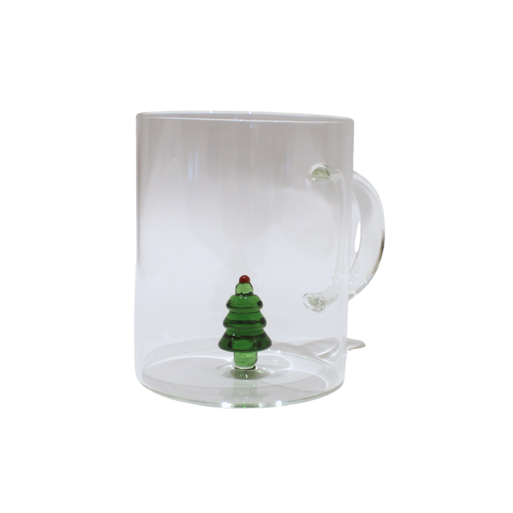 Glas med Juletræs Figur (450ml)