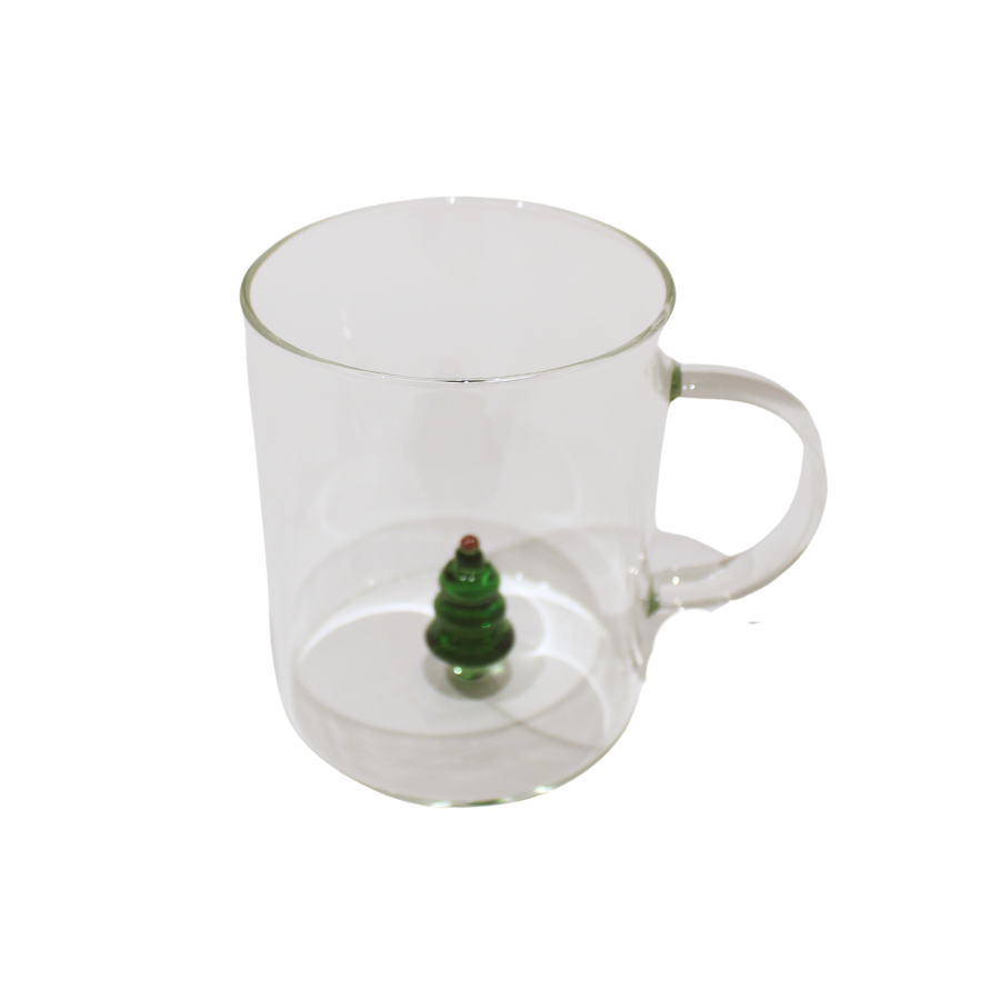 Glas med Juletræs Figur (450ml)