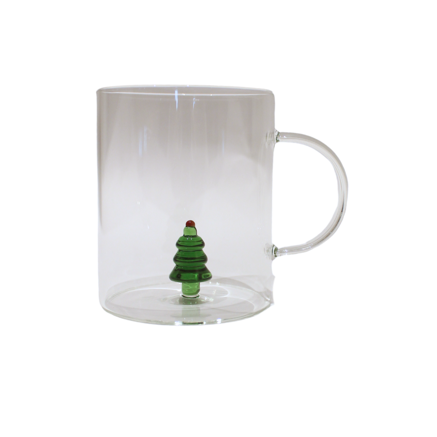 Glas med Juletræs Figur (450ml)