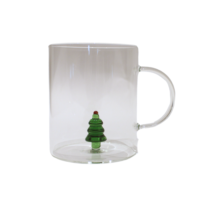 Glas med Juletræs Figur (450ml)