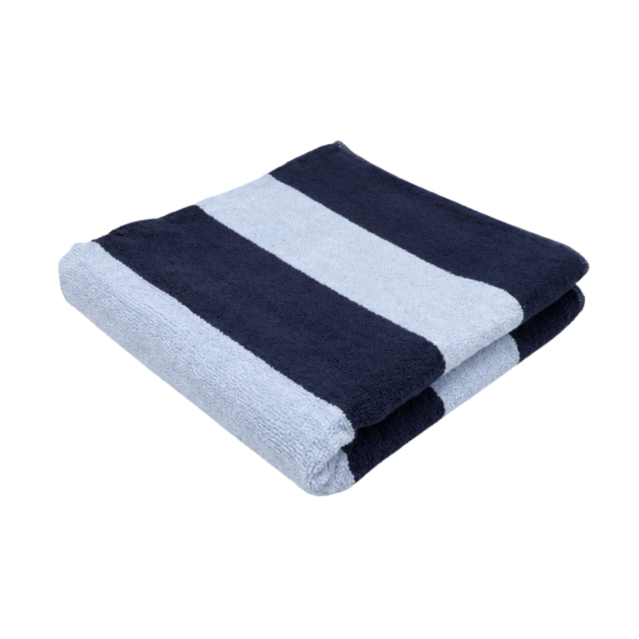 Håndklæde Strib Navy/Lyseblå (50x90cm)