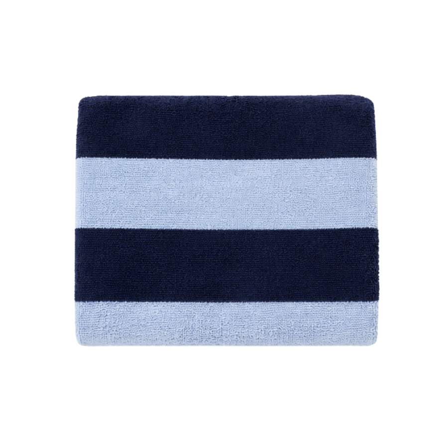 Håndklæde Strib Navy/Lyseblå (50x90cm)