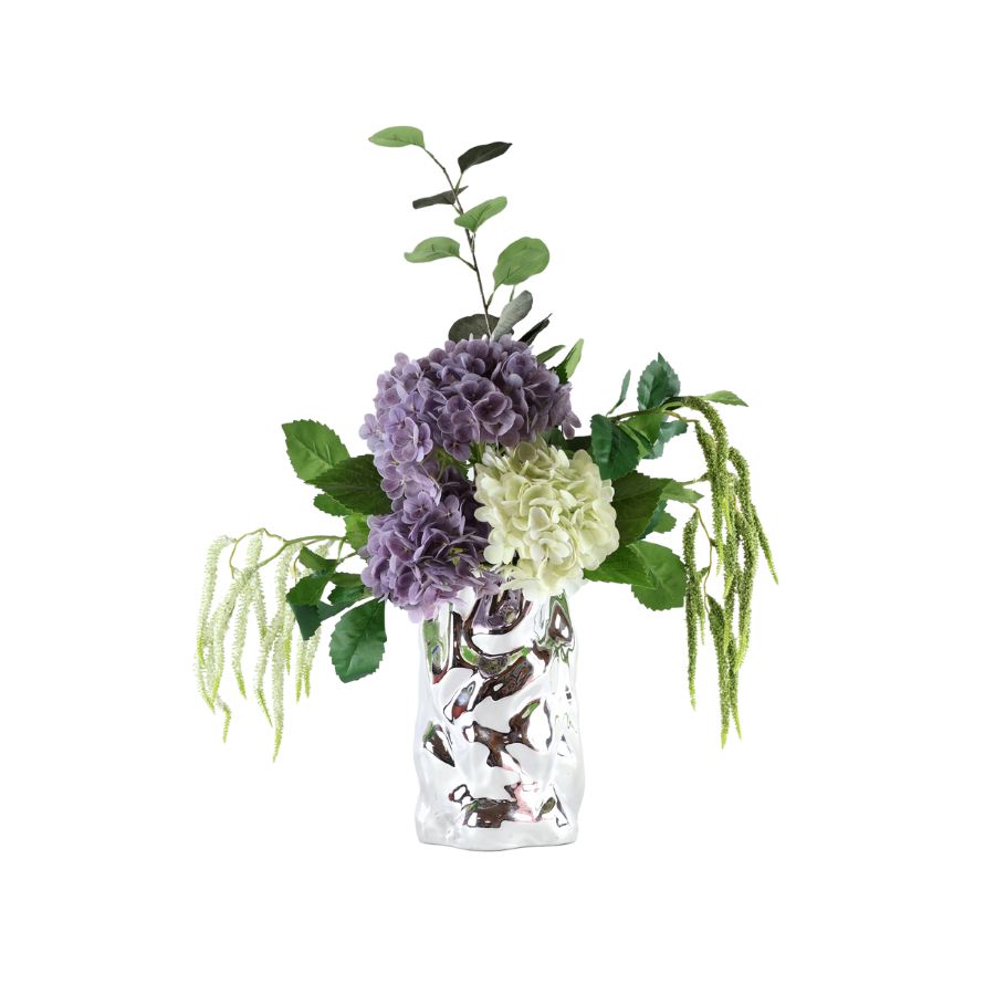 Evighedsbuket Lilla Drøm m. Hortensia og Eucalyptus