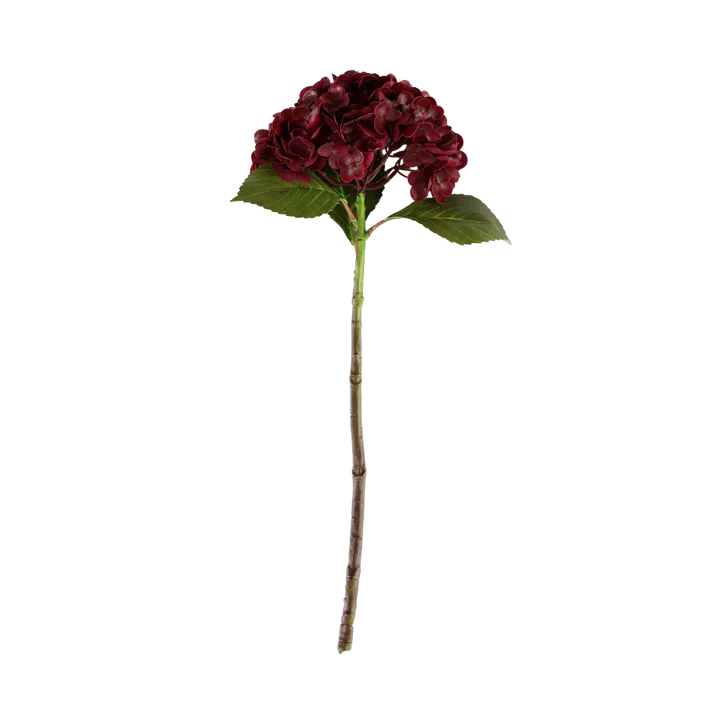 3 stk. Hortensia Blomster i Bordeaux (H55cm)
