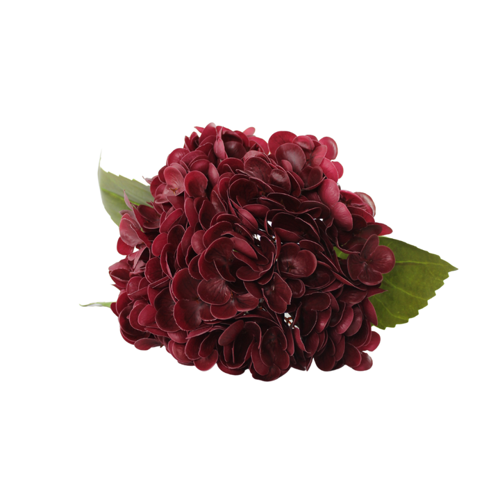 3 stk. Hortensia Blomster i Bordeaux (H55cm)