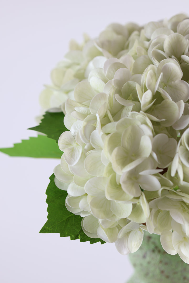 Evighedsbuket Hortensia Blomst i Hvid (H32cm)