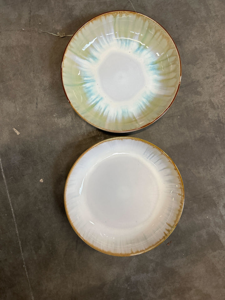 4 stk. Skål m/ Løbeglasur (Ø22cm) (2. sortering)
