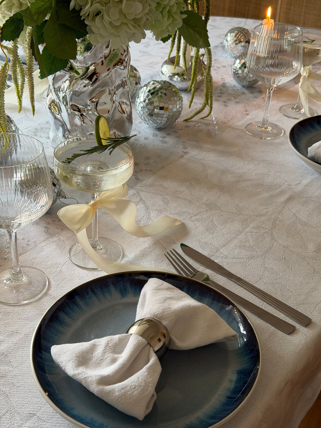 6 stk. Asta Frokosttallerkener m. Løbeglasur i Blå (Ø18cm)