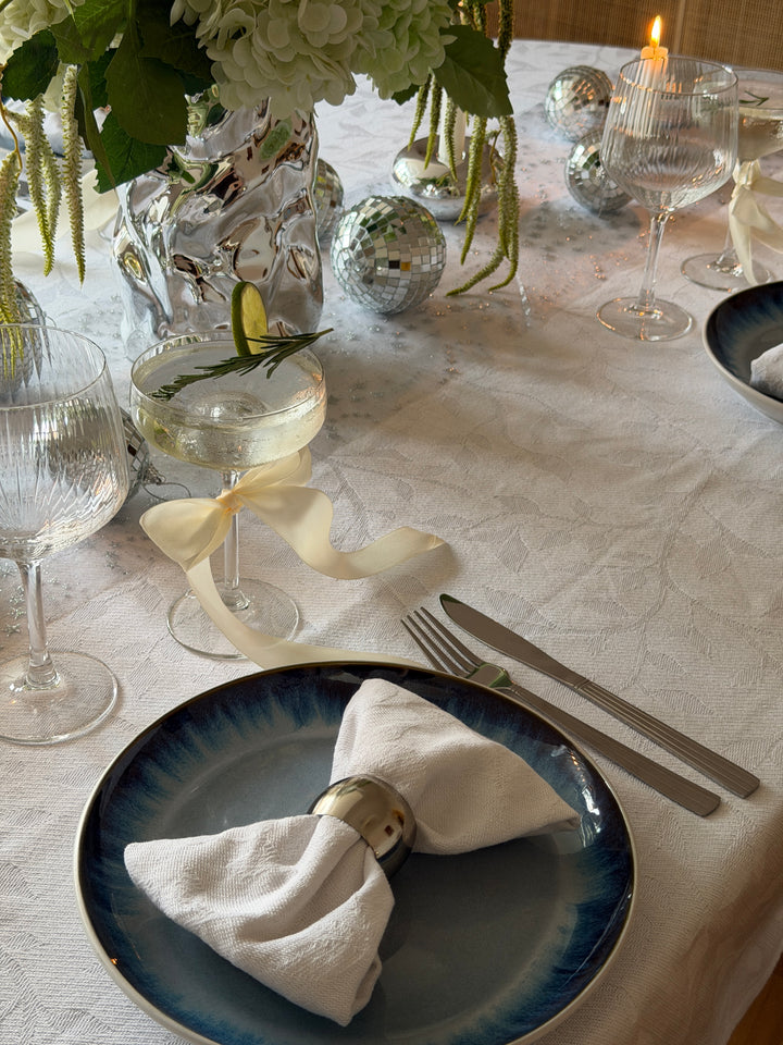 6 stk. Asta Frokosttallerkener m. Løbeglasur i Blå (Ø18cm)