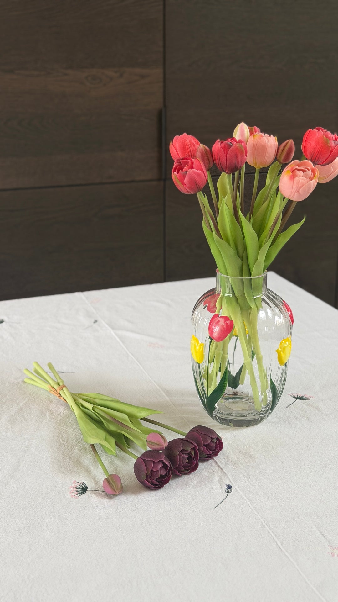 Tulipaner Buket  (H40cm) Lilla