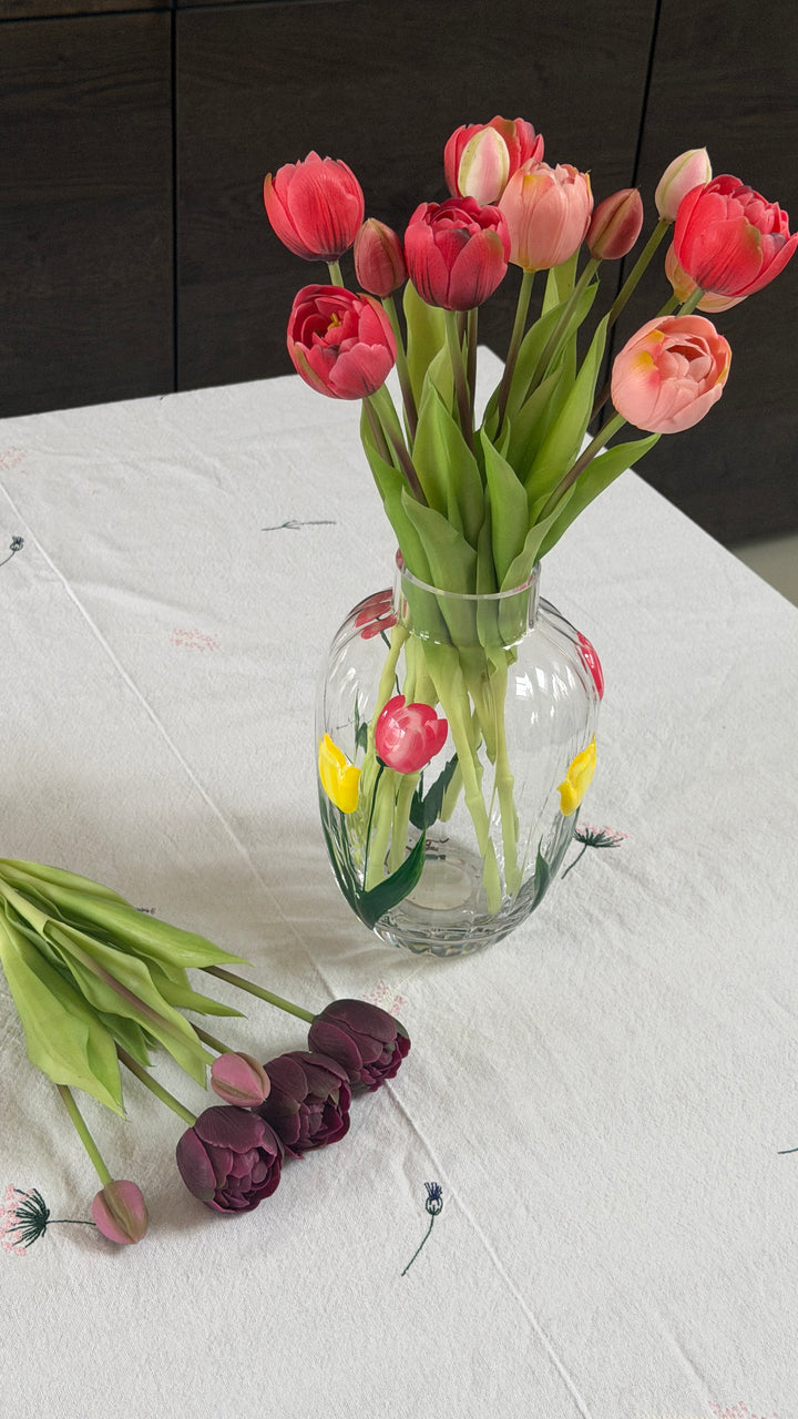 Tulipaner Buket  (H40cm) Lyserød