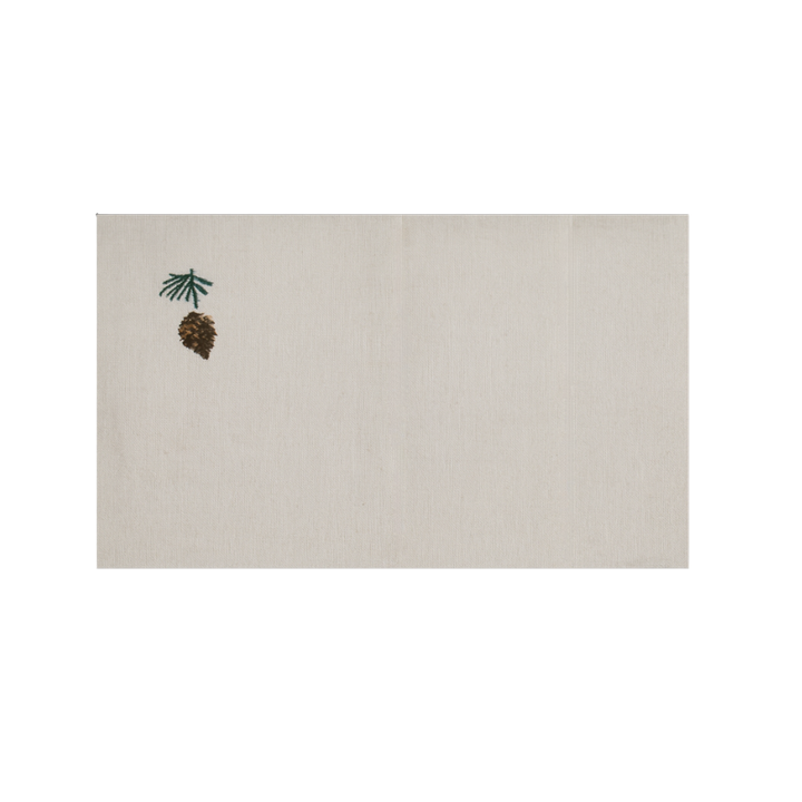 Juledækkeserviet m Grankogle Broderi (30x45cm)