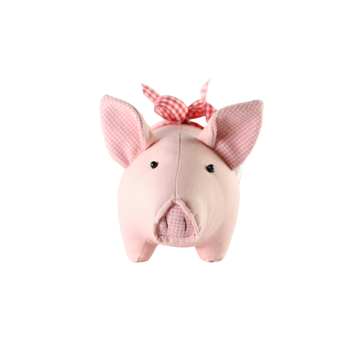 Julegris m. Sløjfe Rosa (23 x 13 x 12cm)