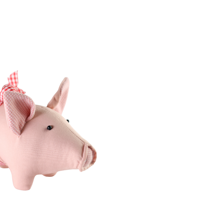 Julegris m. Sløjfe Rosa (23 x 13 x 12cm)