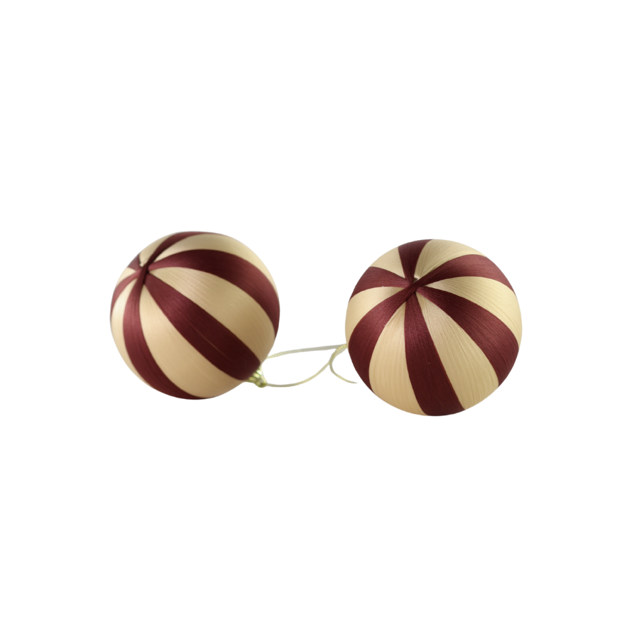 6 stk. Julekugler ERLY Brun (Ø8 cm)