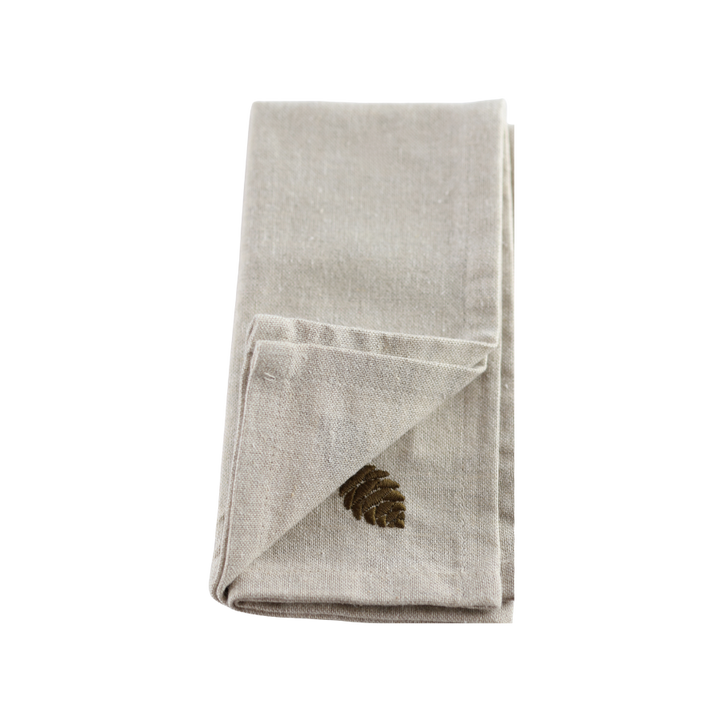 Julemundserviet m Grankogle Broderi (40x40cm)