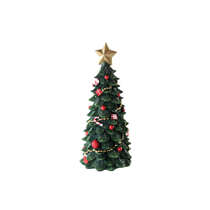 Juletræ m. Pynt Polyresin m. Grøn (23,5cm)