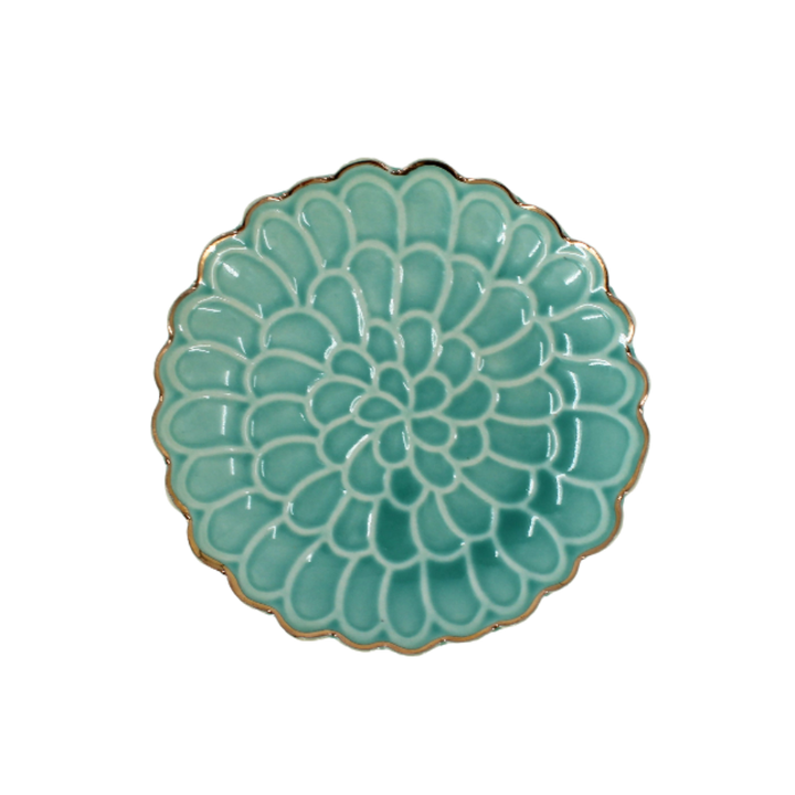 Keramik Bakke BENIT i Turquoise (Ø10x1,7cm)
