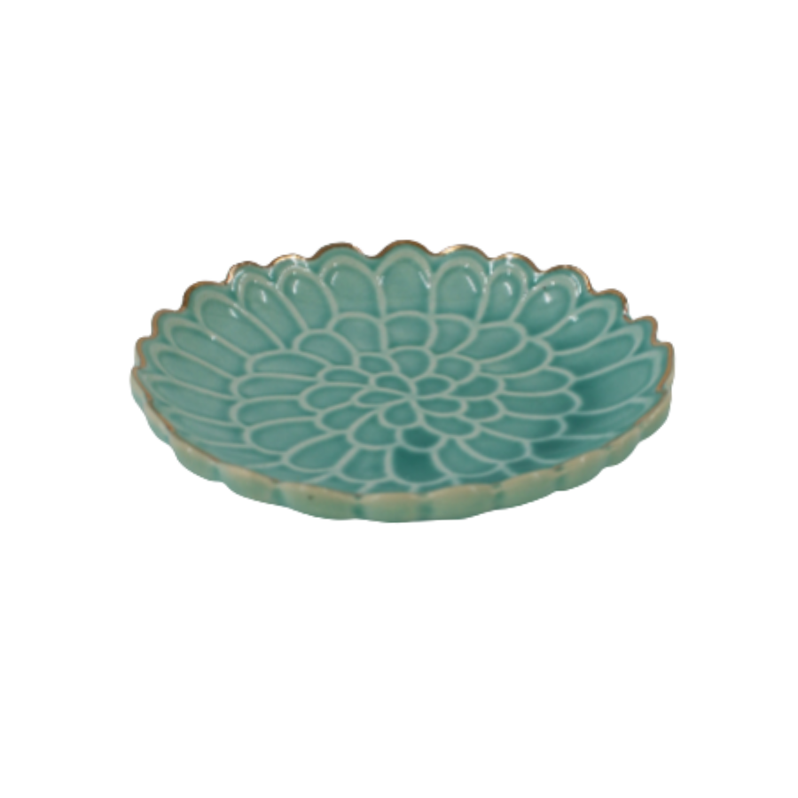 Keramik Bakke BENIT i Turquoise (Ø10x1,7cm)