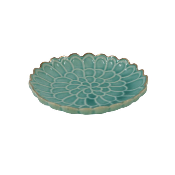 Keramik Bakke BENIT i Turquoise (Ø10x1,7cm)