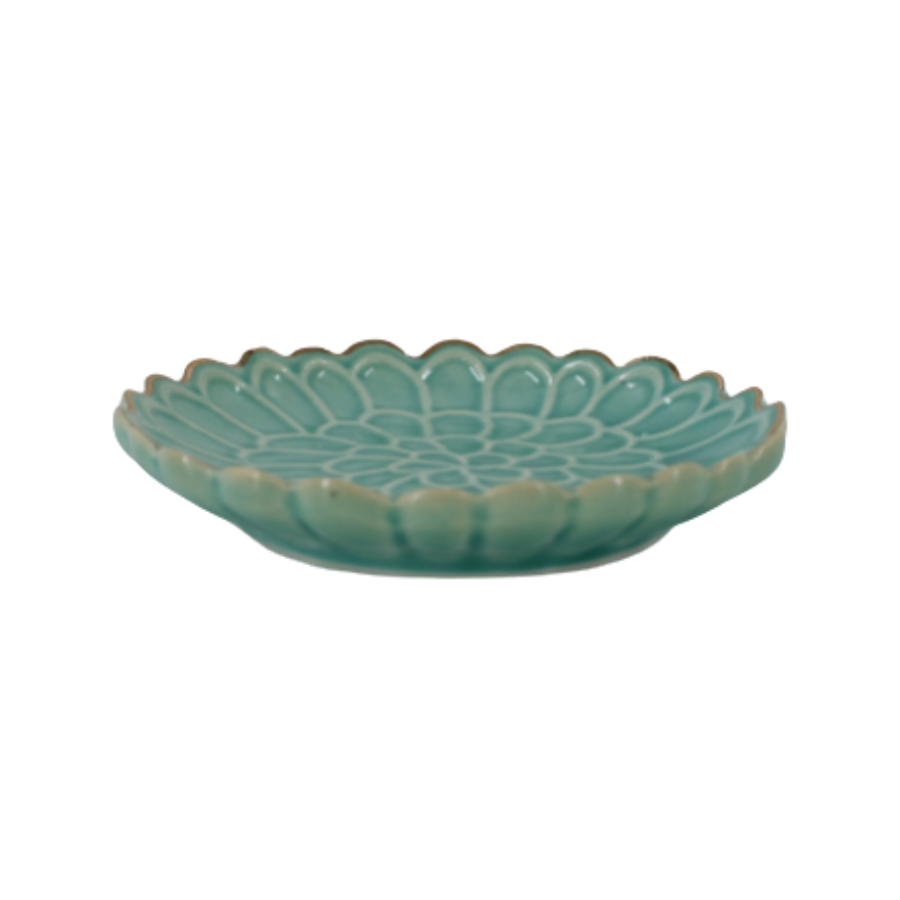 Keramik Bakke BENIT i Turquoise (Ø10x1,7cm)