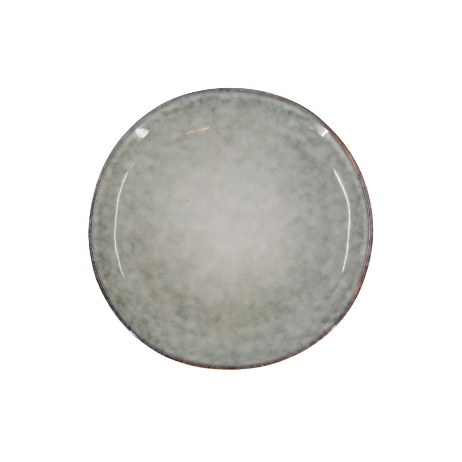6 stk. Keramik Frokosttallerken i Grøn (Ø21cm)