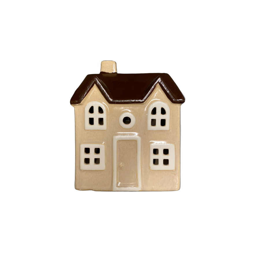 Keramik Hus FADAK (8,3x13x16cm) Beige og Brun